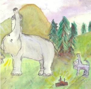 Elephant - Dog - Mouse Trichonasana